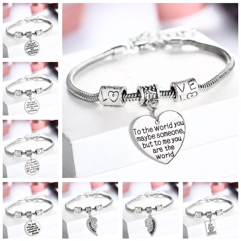 Best Friend Sister Mother MUM Bracelet Tibetan Silver Charm Personalised Gift