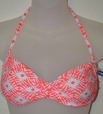 Women's Old Navy Pink White Geo Bikini Swim Top Sizes XS, S