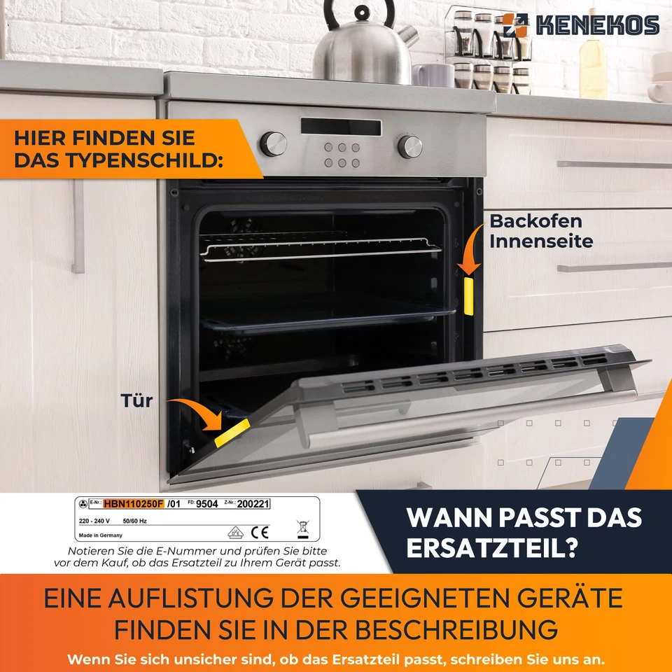 Heizung geeignet für Siemens Bosch Neff Constructa 00773539 00471369 Backofen AT - Bild 3 von 4