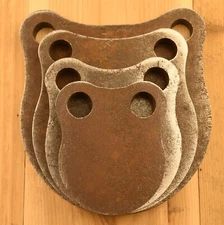 1/2" AR500 Shooting Targets 3" 4" 5" 6" Gongs Set of FOUR