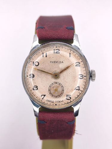POBEDA TTK-1 WATCH ORIGINAL MAN WRISTWATCH 15 JEWELS 1-53 year