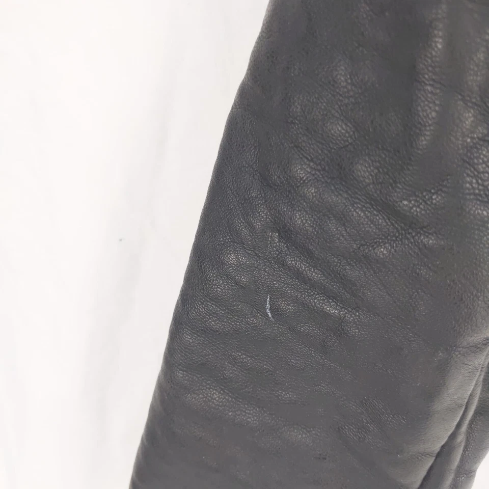 Chaqueta de motociclista Victoria's Secret de cuero sintético negra para mujer XS vegana Foto 4 de 4