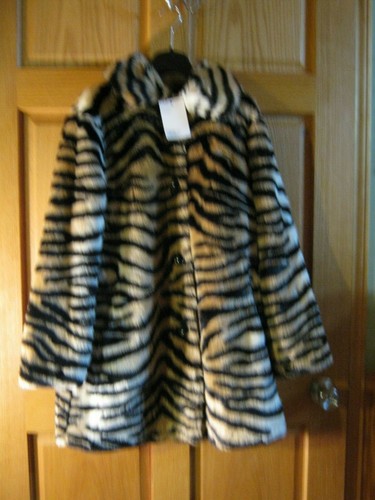 New Women ASOS Faux Fur Coat Jacket UK 