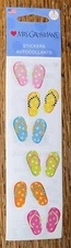 RARE Mrs Grossman’s Striped Flip Flops Beach Vacation Scrapbook Stickers 3 Sheet