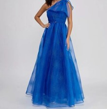 Violet Weekend Juniors' Women's One Shoulder Bow Evening Gown Size 1/2