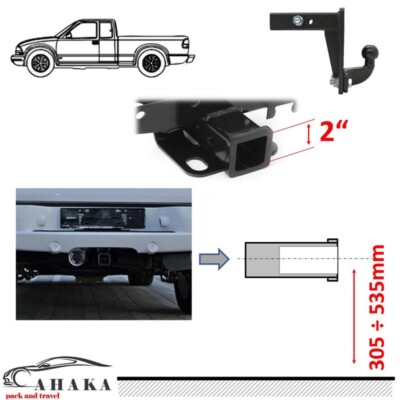 Adaptador De Enganche De Remolque Ajustable En Altura 2" | AHAKA Carga 3500 Kg | UE