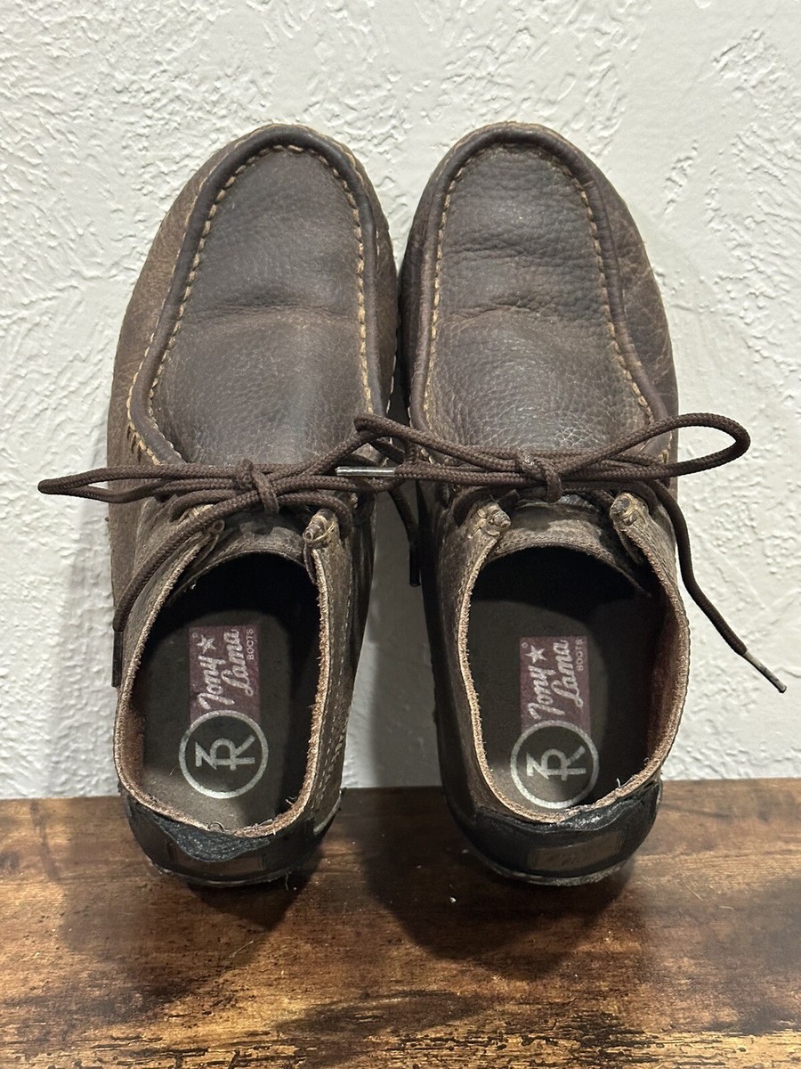 Tony Lama Chukkas‎ Mens 8D Ankle Boots Brown Leather Shoes Moc Toe RR3004 Tony Lama Chukkas Mens 8D Ankle Boots Brown Leather Shoes  main image 2