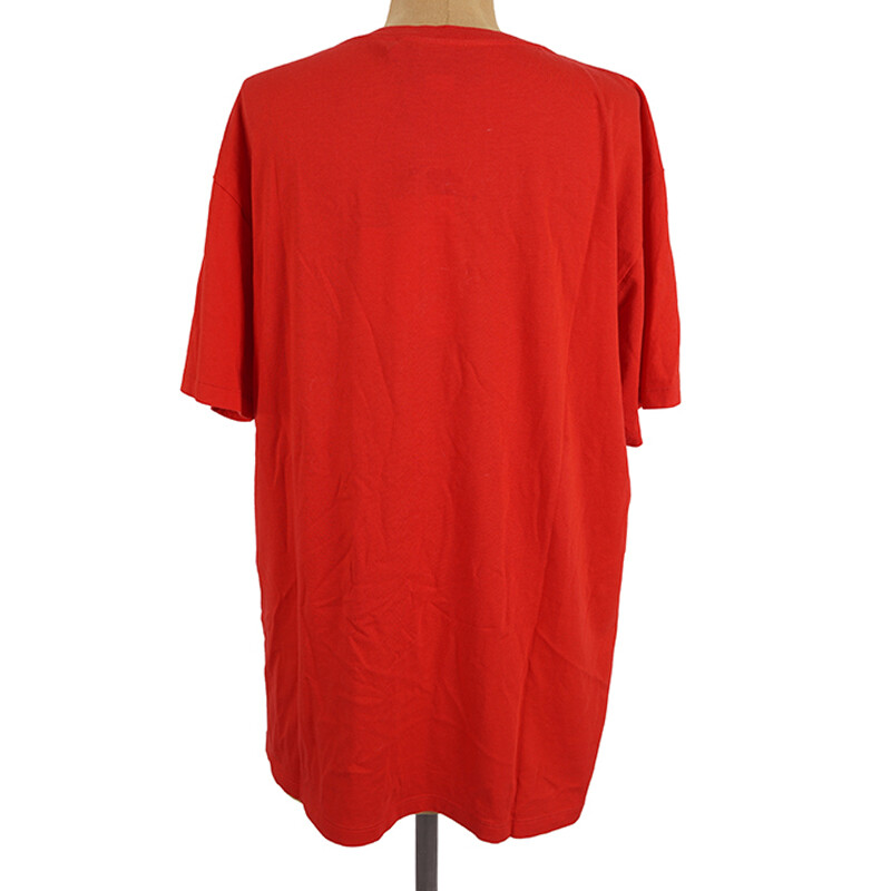 GUCCI★素敵！Red Cotton GG LOGO Rainbow Tee T-SHIRT sz L NEW $580 GUCCI Men's Red Cotton Yellow ROCKER GG LOGO