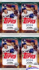 (4) 2024 Topps Update Baseball EXCLUSIVE HUGE Sealed Retail Pack-56 Cards!