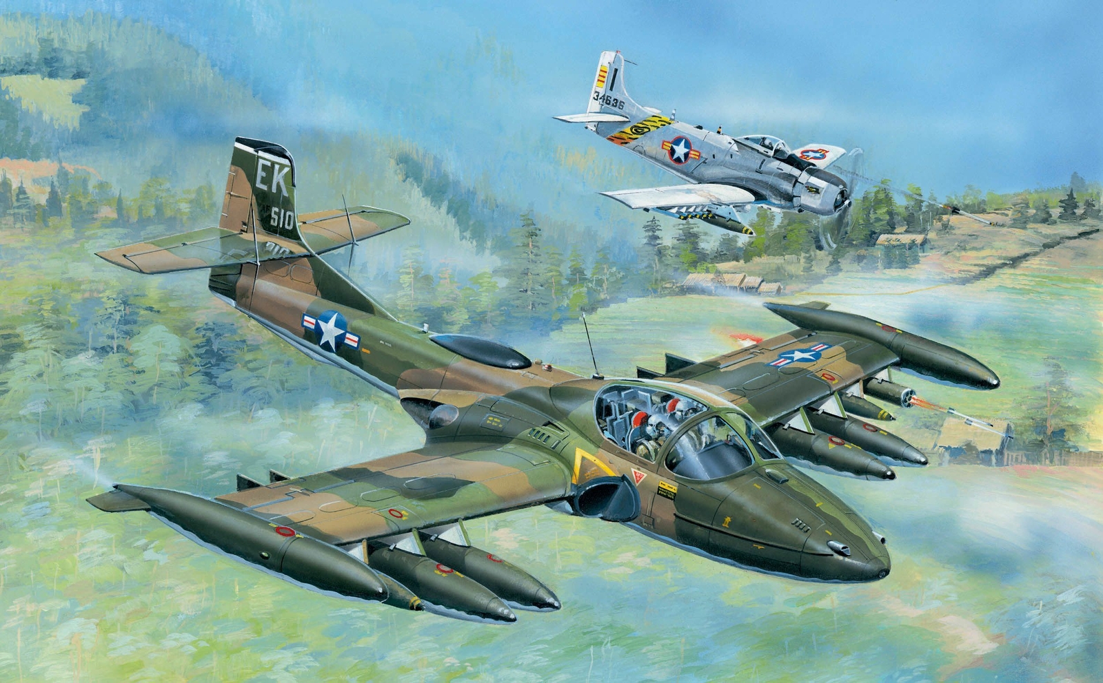 Trumpeter 02888 - 1:48 US A-37A Dragonfly Light Ground-Attack - New