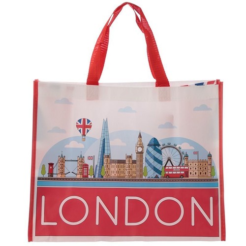 Large Reusable Womens Ladies Shopping Tote Bag London Icons Souvenir Shopper - Picture 3 of 23