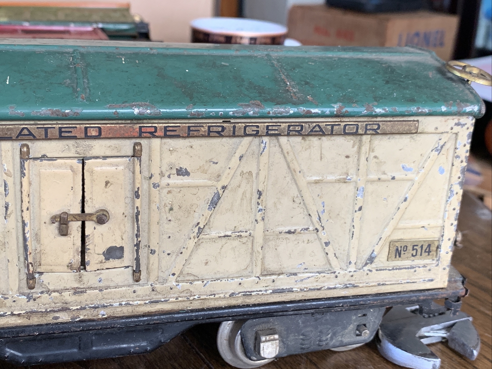 Lionel Ventilated Refrigerator Box Car No 514 Lionel Corp. NY Standard