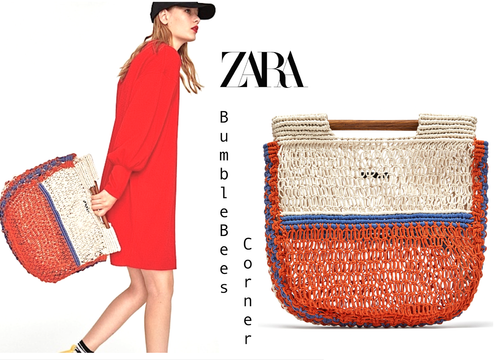 Zara Secchio Borsa all'uncinetto cotone manici in legno artigianale Tote  Handbag Nuovo con etichette 2346/304 | eBay