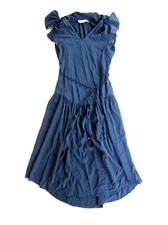 Zimmermann Women's Designer Navy Blue 100% Silk Long Dress - Size 0 XXS AU 6