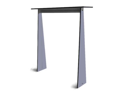 Slim Laser Cut Wood Console Table - Unique Skinny Design for Behind Sofa - Picture 8 of 10
