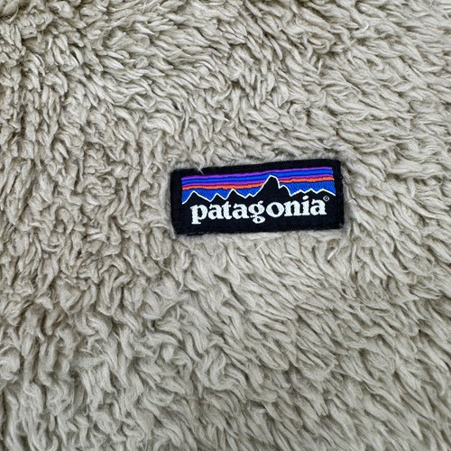 Patagonia Los Gatos 1/4 Zip Pullover Girls XL Beige Soft Sherpa Sweatshirt Camp - Picture 5 of 12