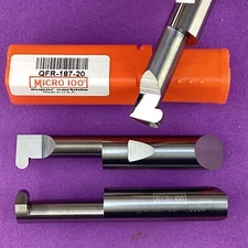 MICRO 100  QFR-187-20 Carbide Quick Change Full Radius Bar 1/2" shank🎯Machinist
