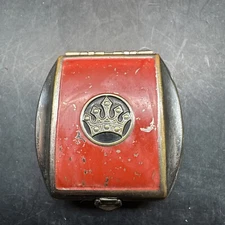 Art Deco Vintage Crown double powder/rouge compact.  1930s.