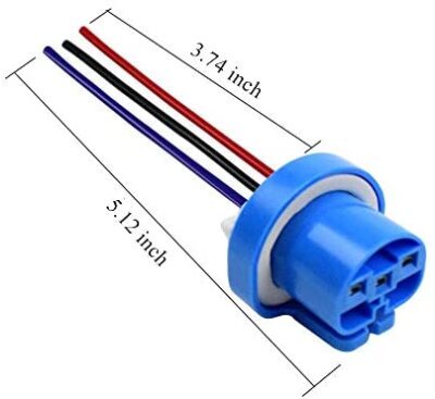 Formula-J87 9007 HB5 Headlight Wire Pigtail Harness - 2 Pack, 6 Inch, 14 AWG
