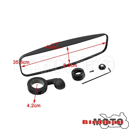 1.75" Roll Cage Clamp Mount UTV Rear View Mirror For Polaris RZR 800 900 1000 XP - Picture 4 of 12