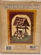 NEW Vtg National Yarn Crafts Exclusive Latch Hook Kit - R573 Wishing Well 20x27