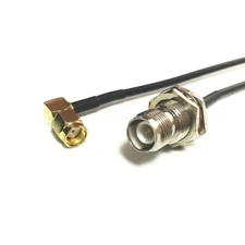Wifi Antenna Adapter RP SMA Male RA to RP TNC Female Jack Nut RG174 cable 20CM