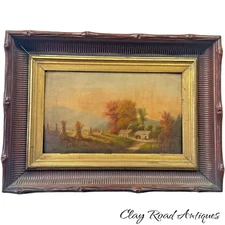 outstanding carved walnut victorian frame 1872 chromolithograph Prang rare