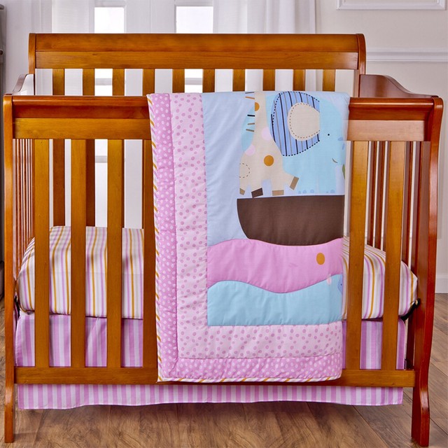 Dream On Me 3 Piece Reversible Portable Crib Bedding Set Baby Owl
