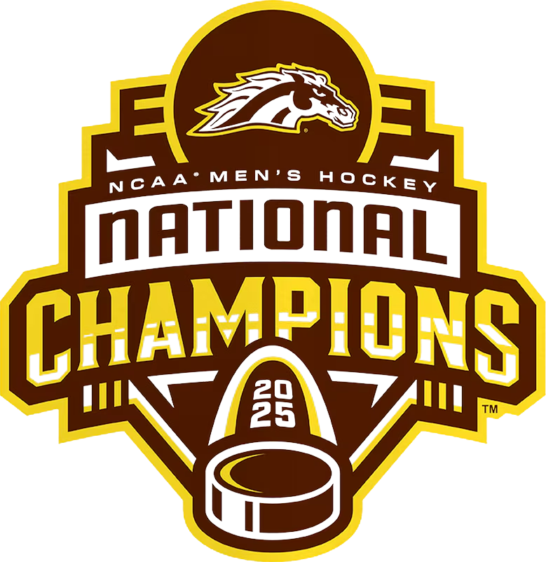 Western Michigan Broncos 2025 Hockey National Champions Sticker Decal 01