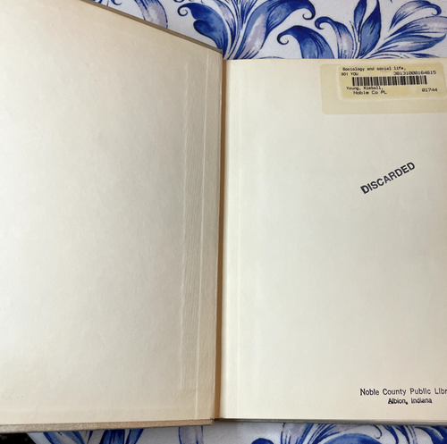 Sociology and Social Life, Kimball Young, Hardback, Ex-Lib, 1959, Textbook - Imagen 4 de 9