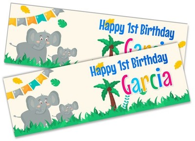 Personalisiertes Banner Tier Geburtstag beliebiger Name Alter - individuell Kinderparty 334