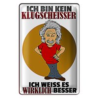 Blechschild Spruch 20X30Cm Ich Bin Kein Klugscheisser