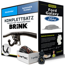 Für FORD Galaxy II Typ WA6 Anhängerkupplung abnehmbar +eSatz 7pol uni. 06- NEU