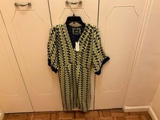 Yellow & Blue Print Anthropologie Dress