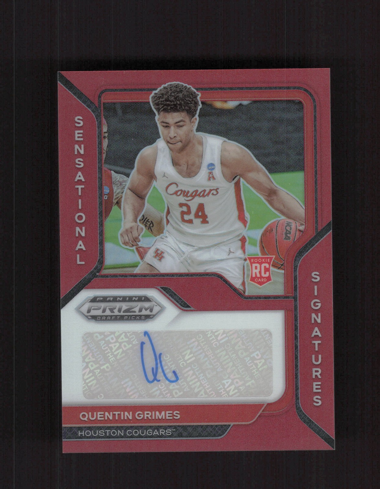 2021 Panini Prizm Draft Picks Quentin Grimes Sensational Signature AUTO Red /199