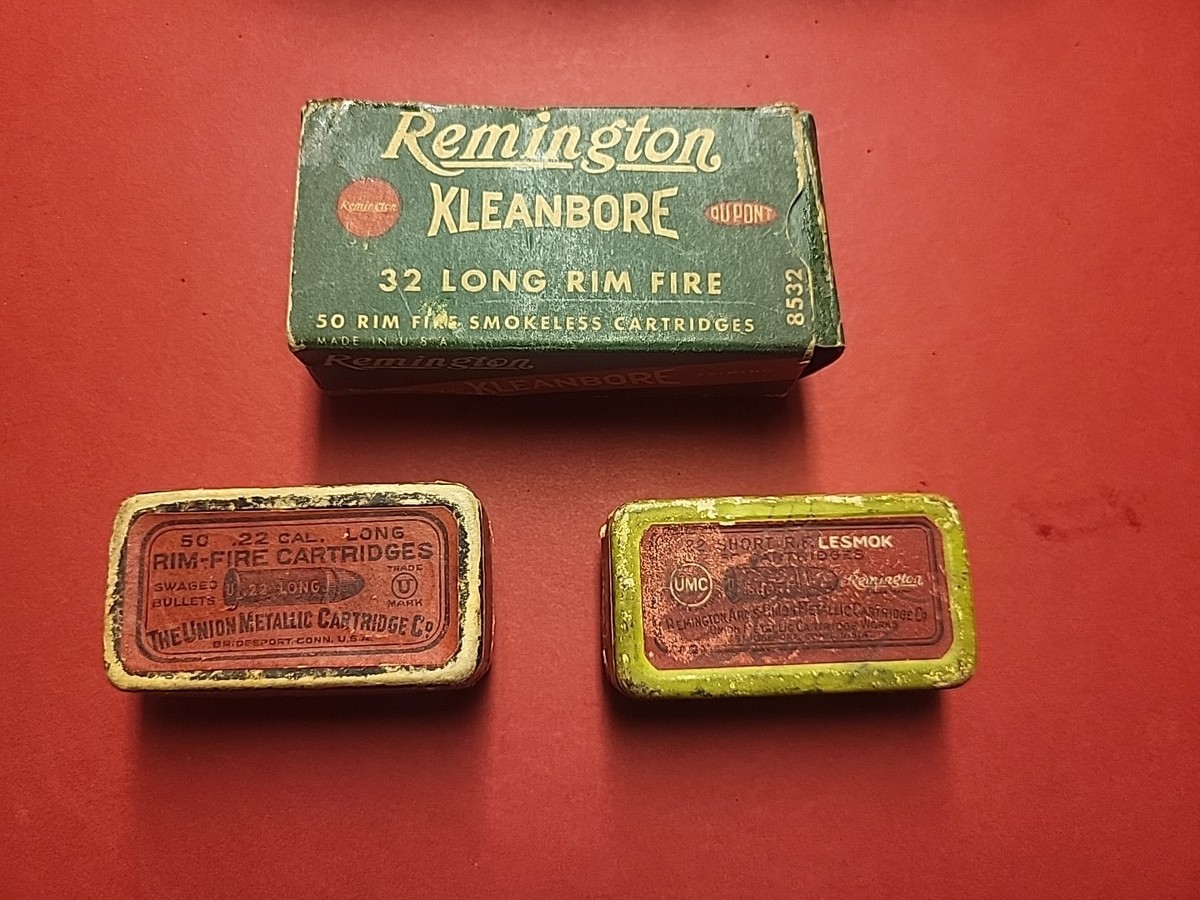 Extremely Rare Lot Of 3 REMINTON U.M.C 2 PIECE CARDBOARD BULLET