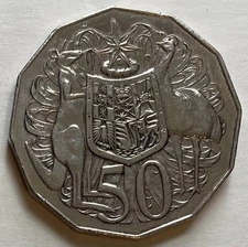 Australia 50 Cents 1976 - 12-sided - Kangaroo & Emu