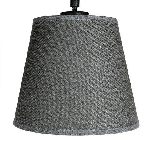 Lámpara de Techo Gris Natural E27 Tela Madera Metal Moderno Salón - Imagen 6 de 9
