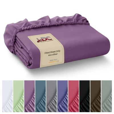 Fitted Sheet Premium Solid Deep Pocket Soft Microfiber Breathable Bottom Sheets