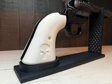 Heritage Rough Rider Punisher Skull White 3D Printed Grips Custom Rider Grips