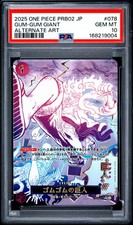 2025 ONE PIECE JAPANESE PRB02-PREMIUM BOOSTER ALT ART #078 GUM-GUM GIANT PSA 10