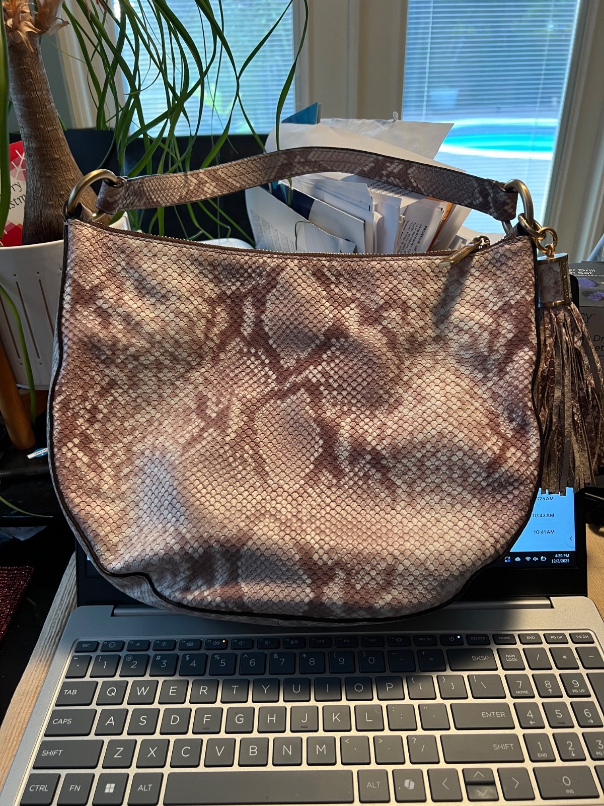 Michael Kors Python handbag  EUC - image 3
