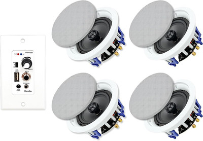 5.25 Inch Bluetooth Ceiling Speakers Max Power 600W 2-Way Flush Mount plus Wall