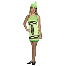 Teen Green Crayola Crayon Costume - Rasta Imposta