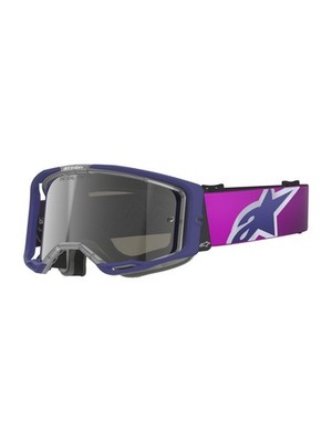 Alpinestars Vision 8 Corp Offroad Goggle purple grey mirror silver MX Brille
