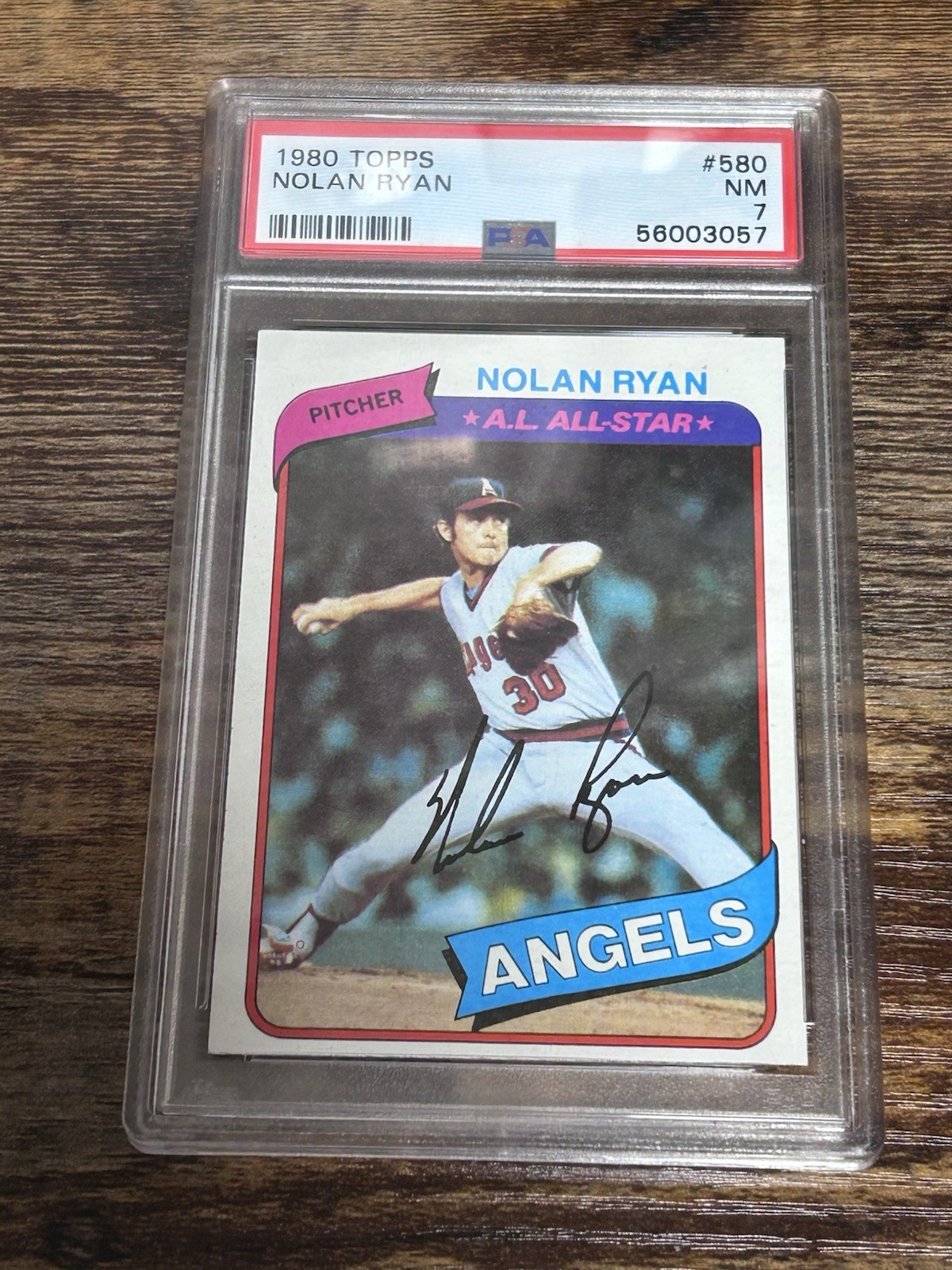 1980 Topps #580 Nolan Ryan PSA 7 NM view 1
