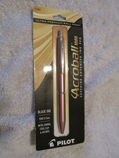 NEW Metal Barrel Pilot Acroball 1000 Premium Ballpoint Pen Fine 0.7mm Black ink