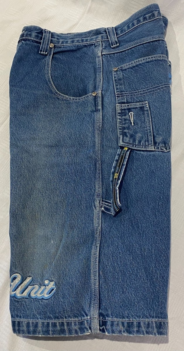 G Unit 50 CENT Y2K Baggy Denim Carpenter Shorts 34 Long Hip Hop