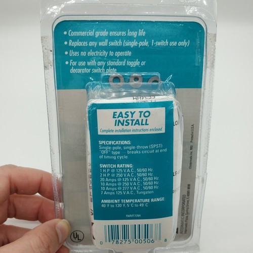 INTERMATIC Automatic Shut-Off Timer FD60MWC White 60 Minute Limit Wind-up - Picture 5 of 8