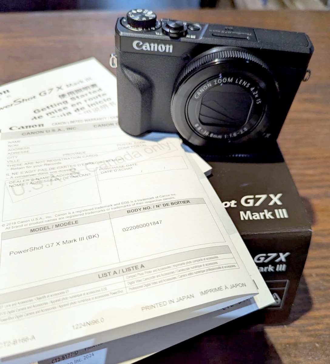 Canon PowerShot G7 X Mark III - 20.1MP Point & Shoot Digital